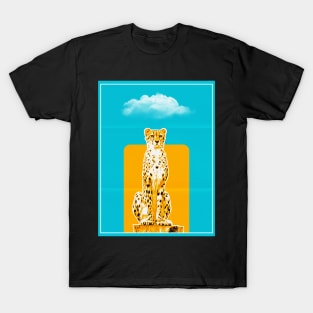 Cheetah Sitting On A Log T-Shirt